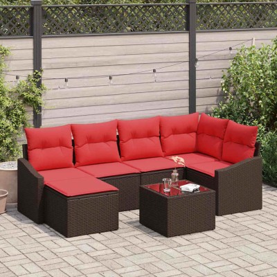 Sofa set 7 pcs. Brown...