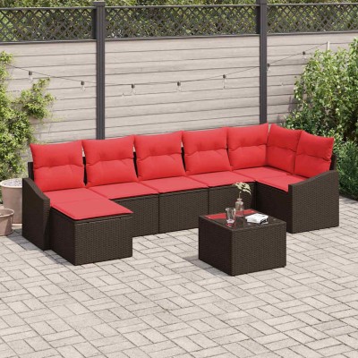 Sofa set 8 pcs. Brown...