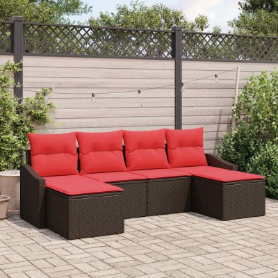 Sofa set 6 pcs. Brown...