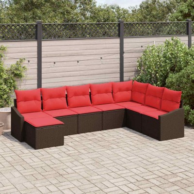 Sofa set 8 pcs. Brown...