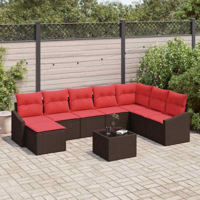 Sofa set 9 pcs. Brown...