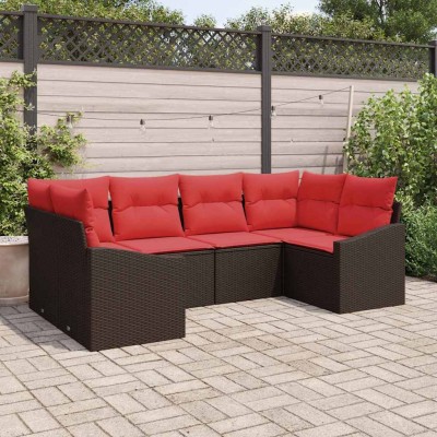 Sofa set 6 pcs. Brown...