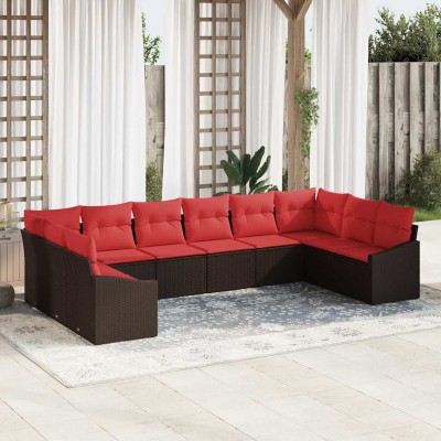 Sofa set 10 pcs. Brown...