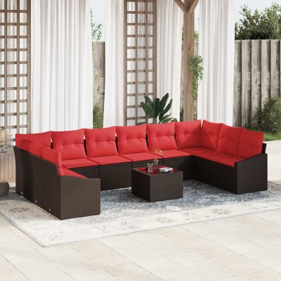 Sofa set 11 pcs. Brown...