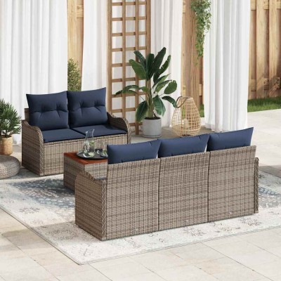 Garden Sofa Set 6 pcs. Gray...