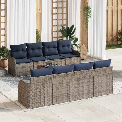 Garden Sofa Set 9 pcs. Gray...
