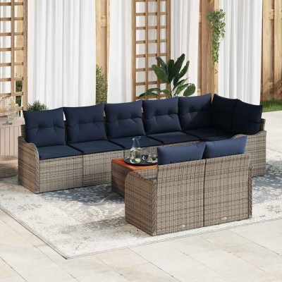 Garden Sofa Set 9 pcs. Gray...