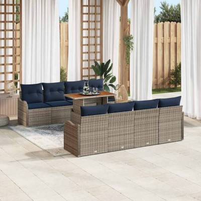 Garden Sofa Set 7 pcs. gray...