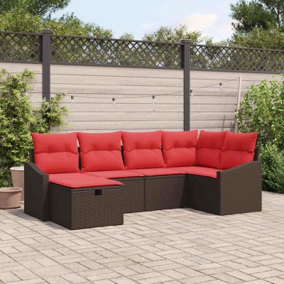 Sofa set 6 pcs. Brown...