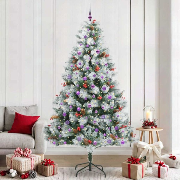 Artificial Christmas tree Green and white 240 cm