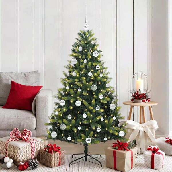 Artificial folded Christmas tree with 150 LED bulbs 150 cm
