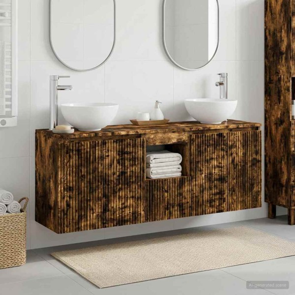 Bathroom cabinet set 3 pcs. Smoky oak