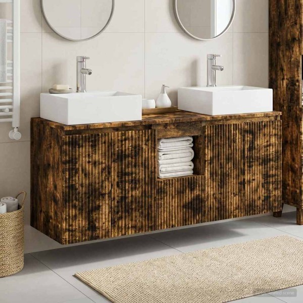 Bathroom cabinet set 3 pcs. Smoky oak