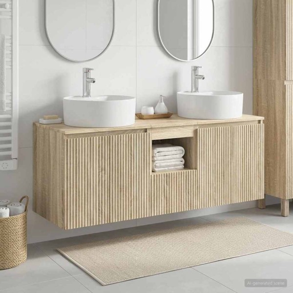 Bathroom cabinet set 3 pcs. Sonoma oak