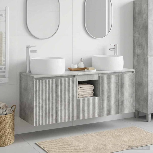 Bathroom cabinet set 3 pcs. Concrete gray