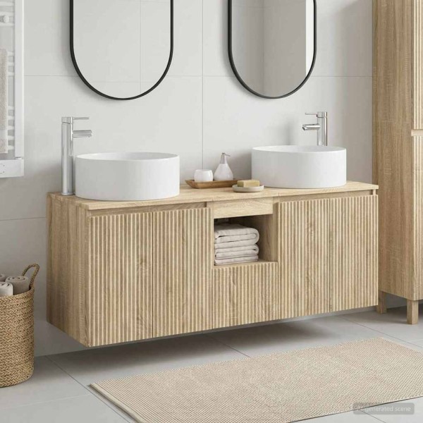 Bathroom cabinet set 3 pcs. Sonoma oak