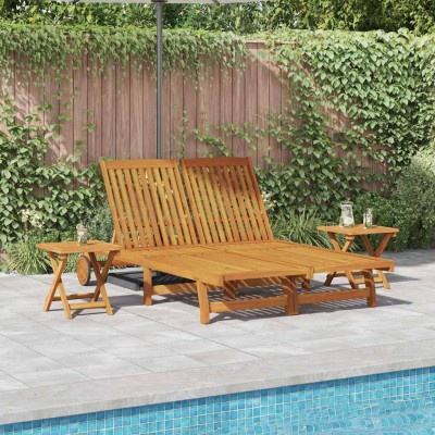 Sun lounger Brown Solid...