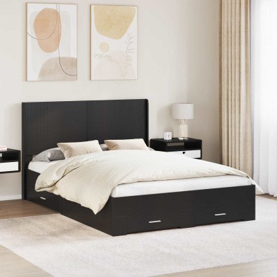 Bed frame with storage and...
