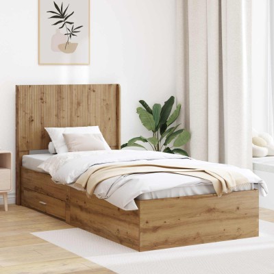 Bed frame with storage and...