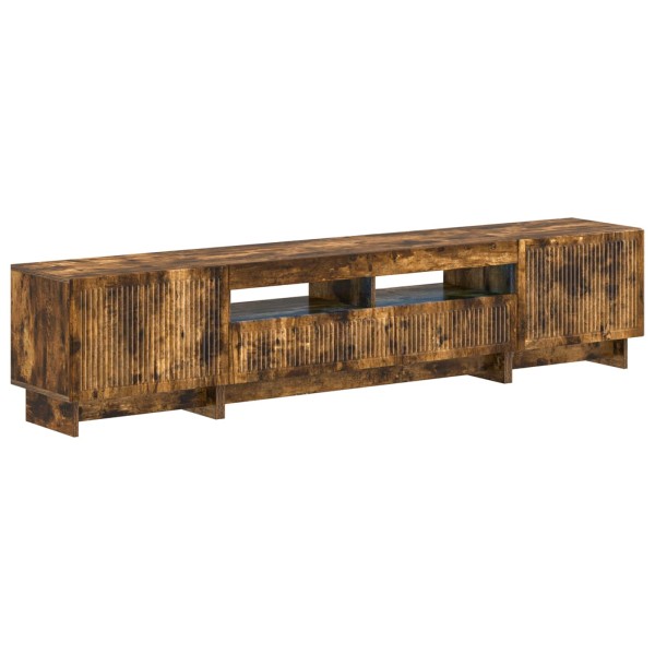 5-piece LED TV stand Smoked oak