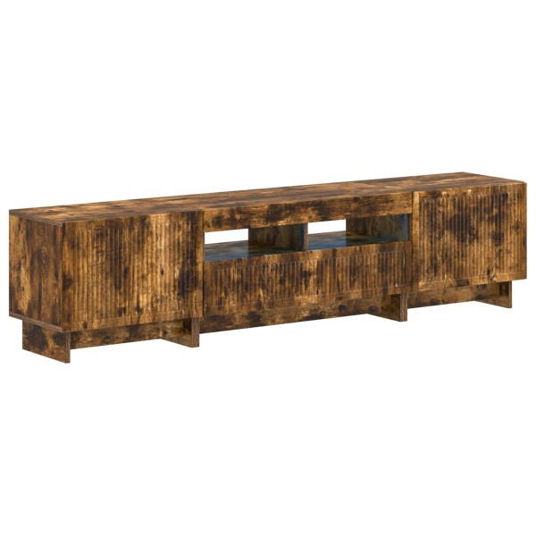 5-piece LED TV stand Smoked oak