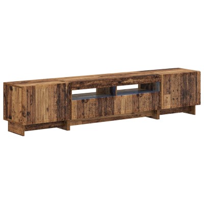 5-piece LED TV stand Aged wood