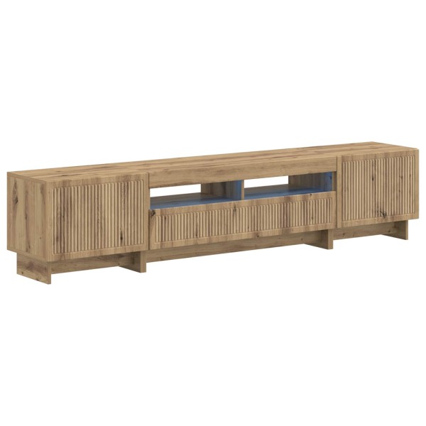 5-piece LED TV stand Artisan oak