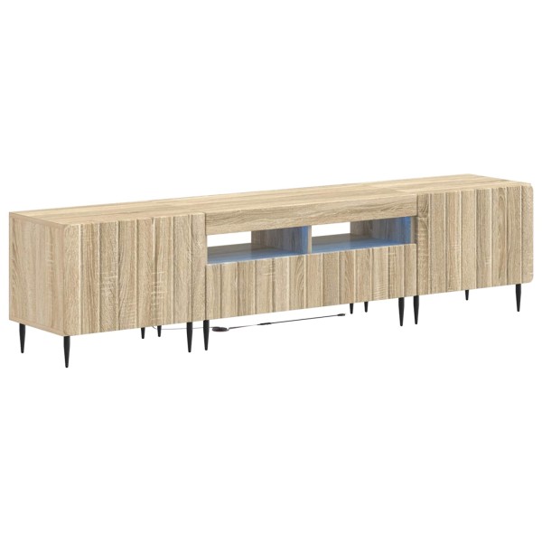 5-piece LED TV stand Sonoma oak