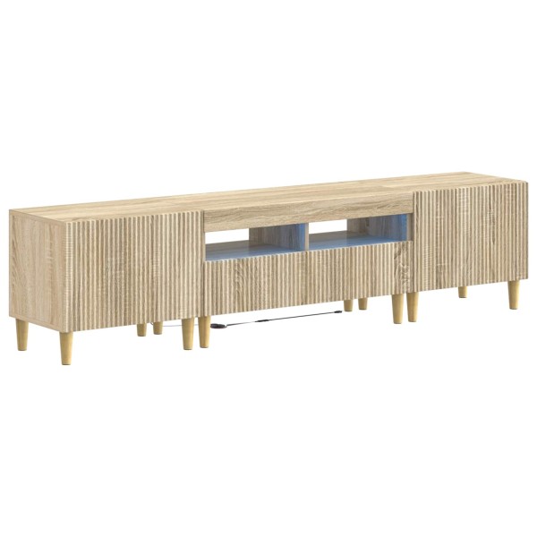 5-piece LED TV stand Sonoma oak