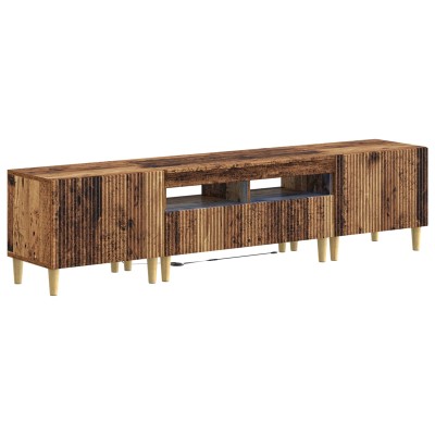 5-piece LED TV stand Aged wood