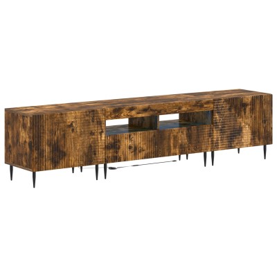 3-part LED TV cabinet Smoky...