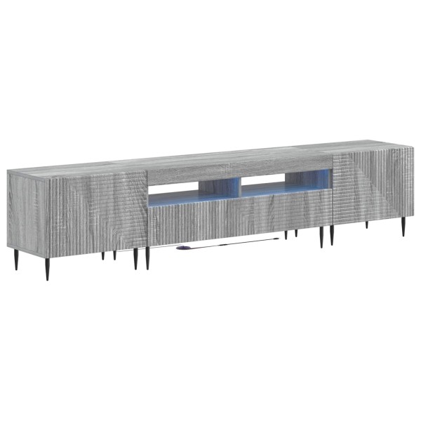 3-piece LED TV cabinet Gray Sonoma