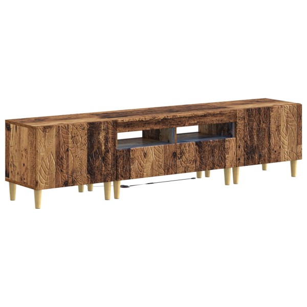 5-piece LED TV stand Aged wood