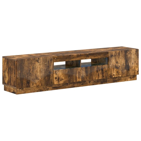 5-piece LED TV stand Smoked oak
