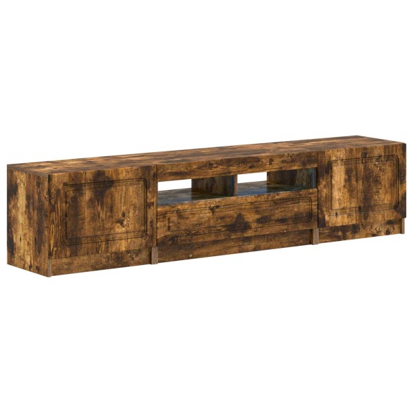 5-piece LED TV stand Smoked oak