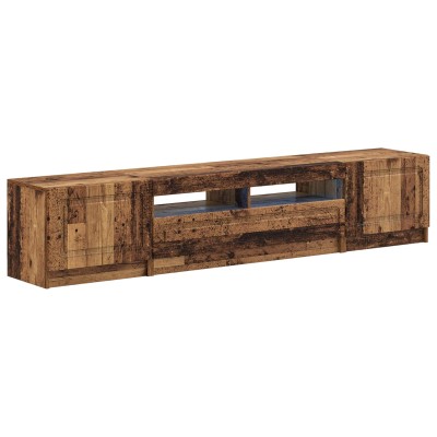 5-piece LED TV stand Aged wood