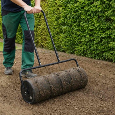 Garden lawn roller with...