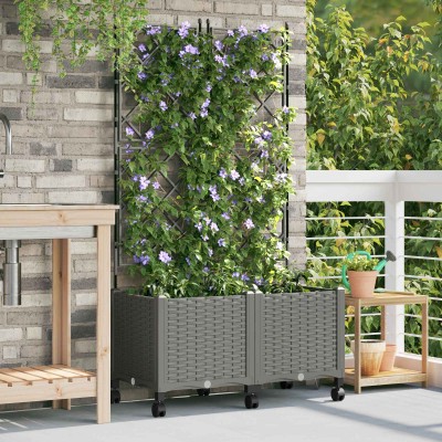 Garden pot with trellis and...