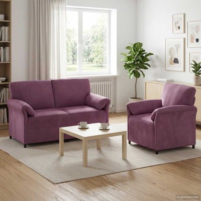Sofa set 2 pcs. Violet Velvet