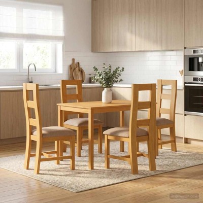Dining set 5 pcs. Gray...