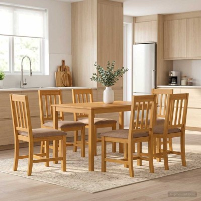 Dining set 7 pcs. Gray...