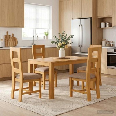 Dining set 5 pcs. Gray...
