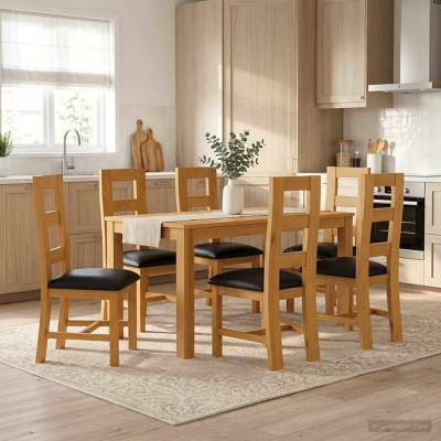 Dining set 7 pcs. Black...
