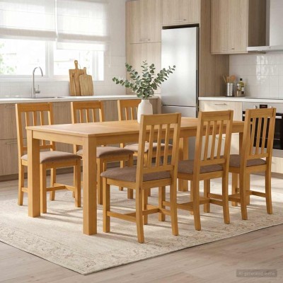 Dining set 7 pcs. Gray...