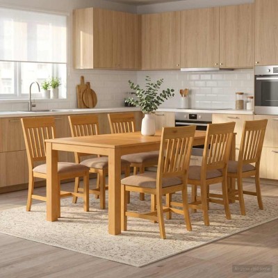 Dining set 7 pcs. Gray...