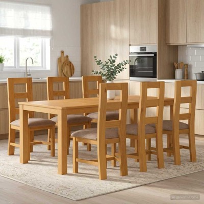 Dining set 7 pcs. Gray...