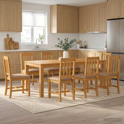 Dining set 9 pcs. Gray...