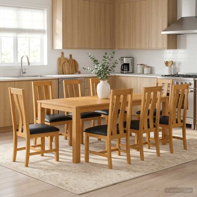 Dining set 9 pcs. Black...