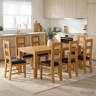 Dining set 9 pcs. Black...