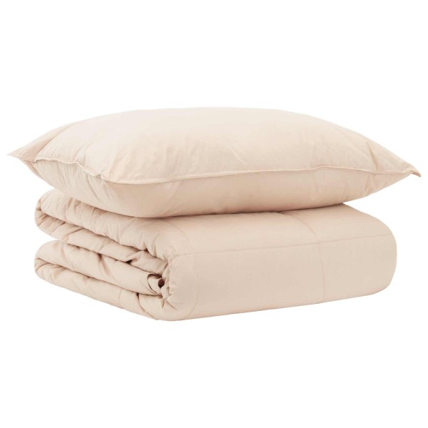 Blanket set 2 pcs. 140 x 200 cm Winter 350 gsm Sand